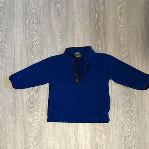 LL Bean Kids Blue Fleece Pullover, Toddler 2